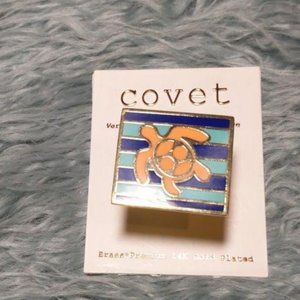 NWT Ariella / Covet Turtle Enamel Ring